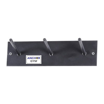 Anchor Gym Steel 3 Prong Fitness Accessory Wall Mount Storage Rack (Open Box) - VMInnovations