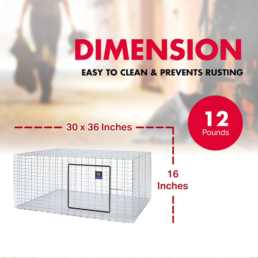 Little Giant Wire Rabbit Hutch Pet Lodge w/Galvanized Body&Door Guards(Open Box)