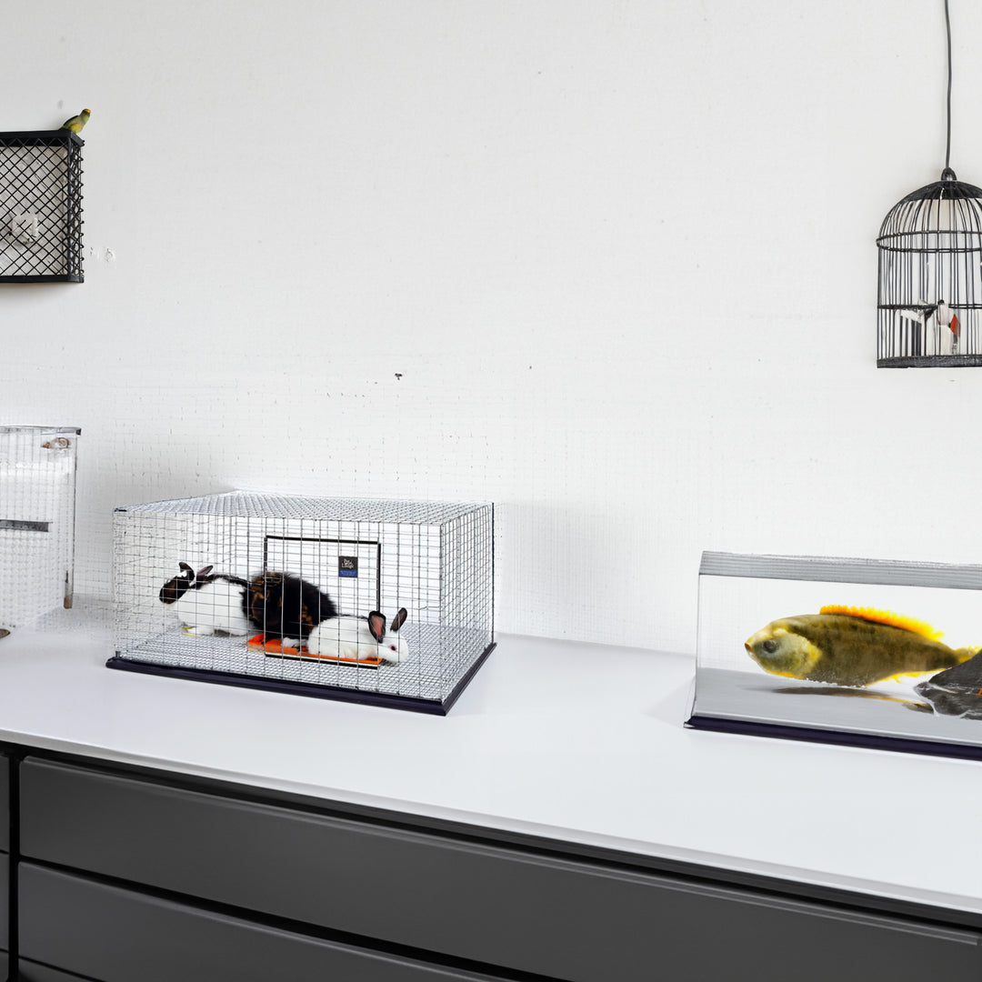 Little Giant Wire Rabbit Hutch Pet Lodge w/Galvanized Body&Door Guards(Open Box)