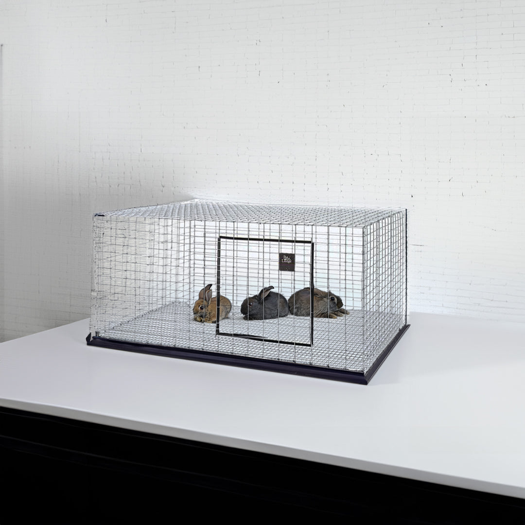 Little Giant Wire Rabbit Hutch Pet Lodge w/Galvanized Body&Door Guards(Open Box)