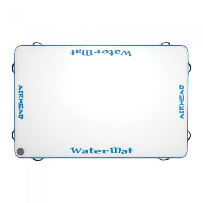 Airhead WaterMat 8 x 5 Ft Portable Inflatable Drop Stitch Deck Water Mat w/ Pump