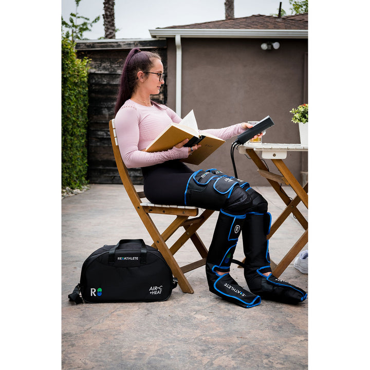 REATHLETE Leg Foot Compression Heating Pad Massage Boots w Controller (Open Box) - VMInnovations