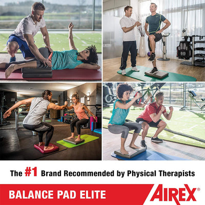 AIREX Elite Gym Physical Therapy Workout Yoga Exercise Foam Balance Pad, Gray