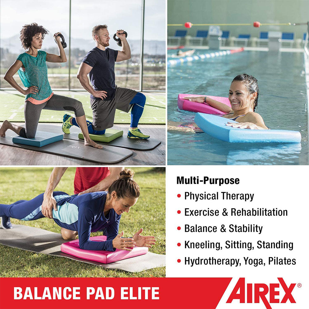AIREX Elite Gym Physical Therapy Workout Yoga Exercise Foam Balance Pad, Gray