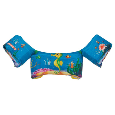 Airhead Water Otter Premium Kids Child Life Jacket Vest with Arm Bands, Seahorse