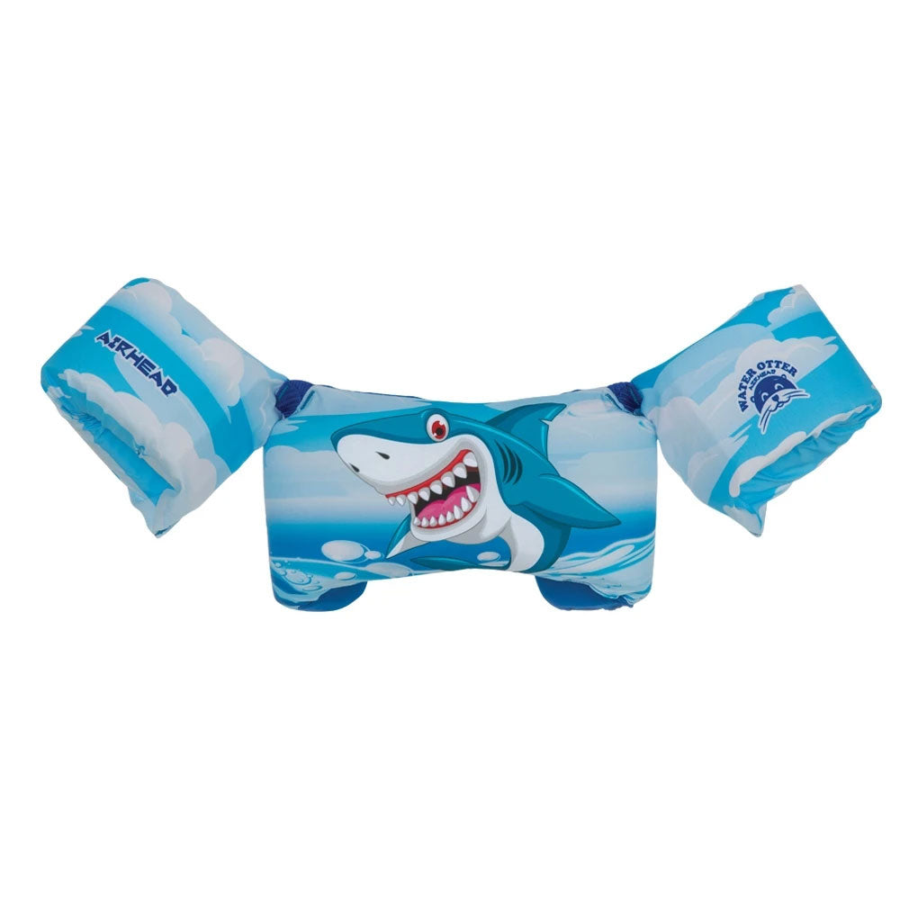 Airhead Water Otter Premium Kids Child Life Jacket Vest with Arm Bands, Shark - VMInnovations