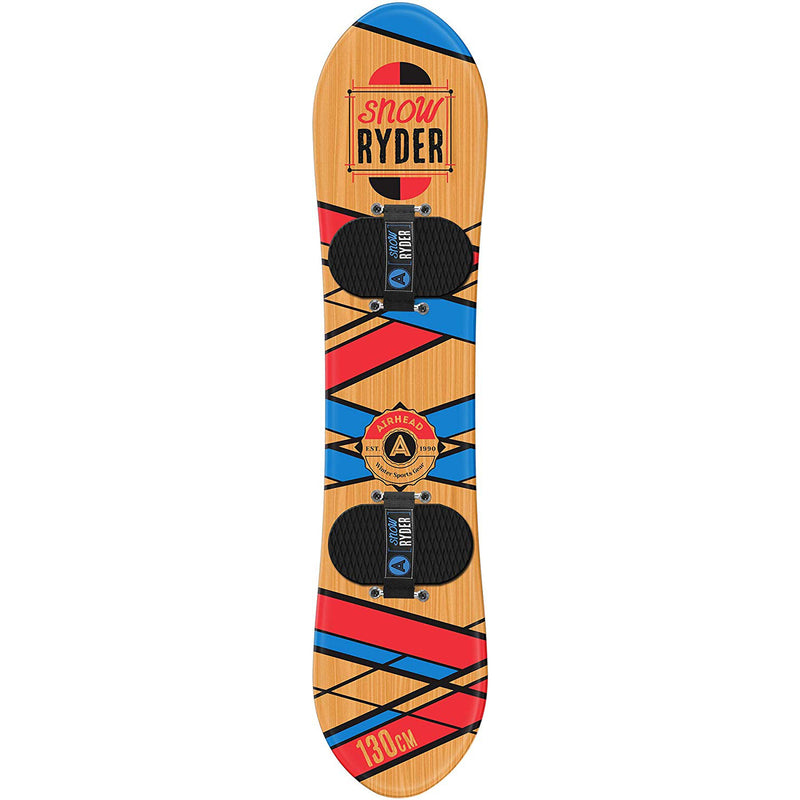 Airhead Snow Ryder Hard Wood 130 Cm Youth Kids Snowboard, Red/Blue (Open Box)