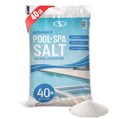 Aqua Joe 40 Pound Fast Dissolving Pool Spa Salt for Pool Generators, AJ-PS40