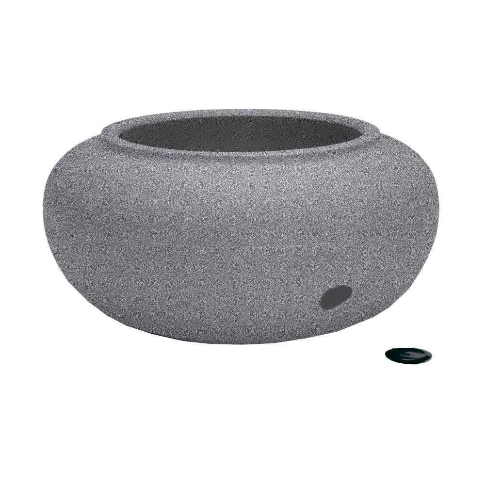 HC Companies 21 Inch Decorative Garden Water Hose Storage Pot, Granite (2 Pack) - VMInnovations