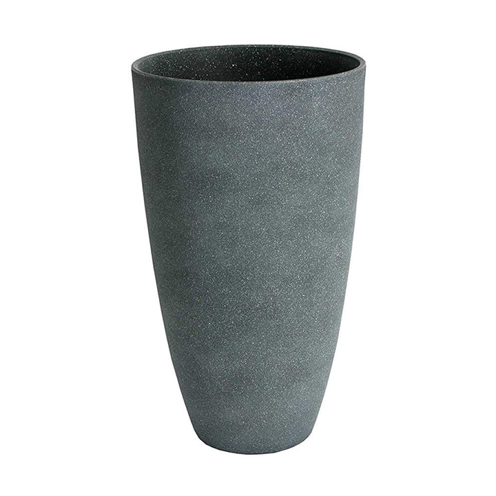 Algreen Acerra Weather Resistant Composite Tall Vase Planter Pot, Gray (2 Pack)