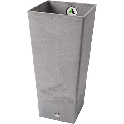 Algreen Valencia Square 13x13x28 Inch Flower Garden Plant Pot Planter, Gray
