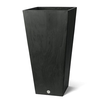 Algreen Valencia 31" Inside/Outside Square Planter Pot, Matte Black (Open Box)