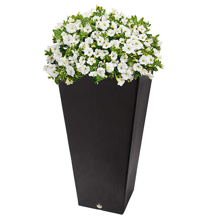 Algreen Valencia 31" Inside/Outside Square Planter Pot, Matte Black (Open Box) - VMInnovations