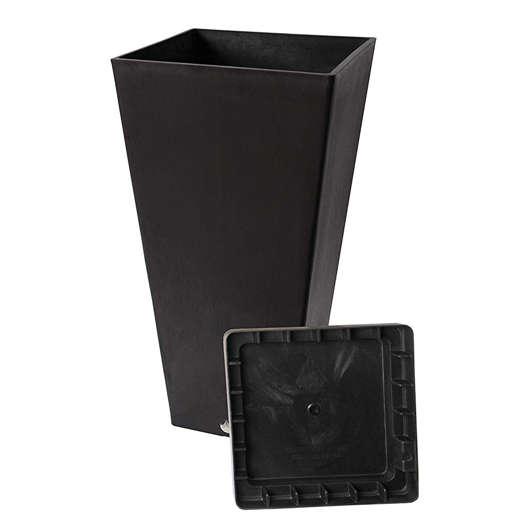 Algreen Valencia 31" Inside/Outside Square Planter Pot, Matte Black (Open Box)