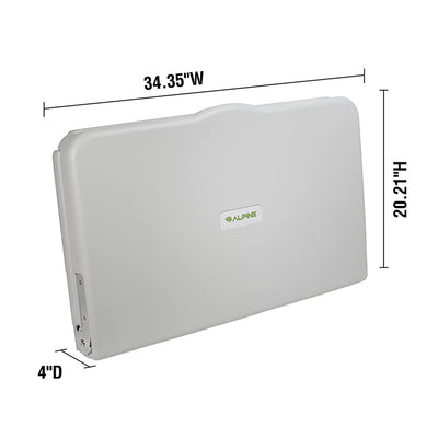 Alpine Industries Wall Mounted Fold Down Baby Diaper Changing Station, White - VMInnovations