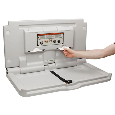 Alpine Industries Wall Mounted Fold Down Baby Diaper Changing Station, White - VMInnovations