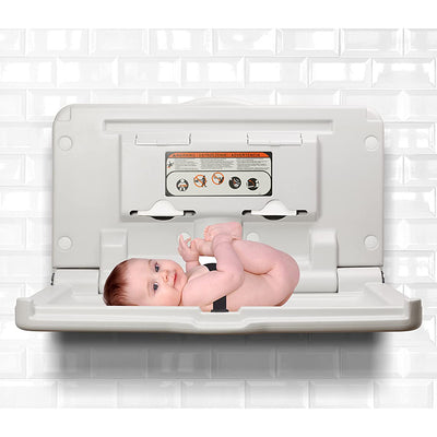 Alpine Industries Wall Mounted Fold Down Baby Diaper Changing Station, White - VMInnovations