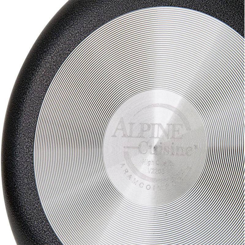 Alpine Cuisine 16 Quart Aluminum Dutch Oven Pot with Glass Lid, Black (Open Box)