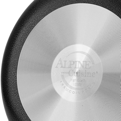 Alpine Cuisine 10 Quart Aluminum Pot with Tempered Glass Lid, Black (Open Box)