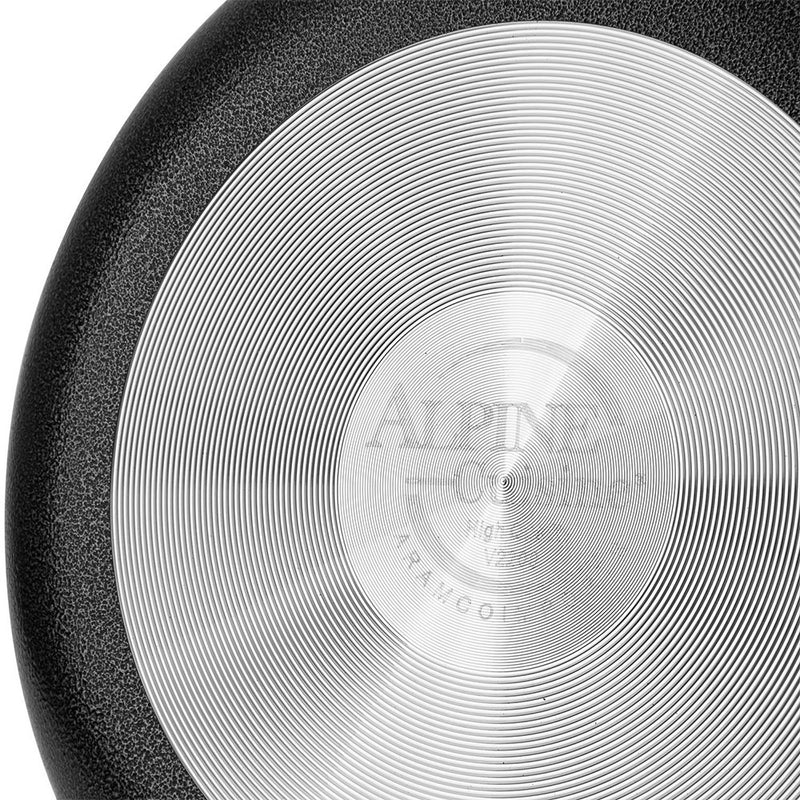 Alpine Cuisine 10 Quart Aluminum Pot with Tempered Glass Lid, Black (Open Box)