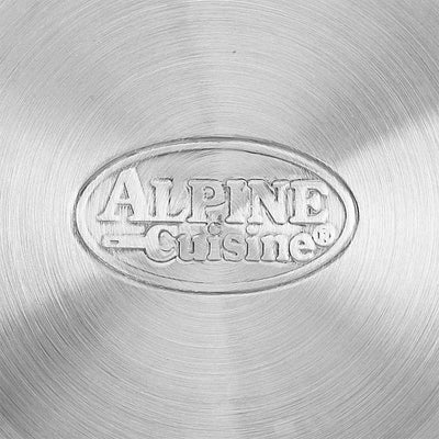Alpine Cuisine 2 Qt Stainless Steel Dutch Oven Pot with Glass Lid, Silver (Used)