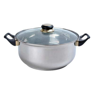 Alpine Cuisine 2 Quart Stainless Steel Dutch Oven Pot with Glass Lid (For Parts)
