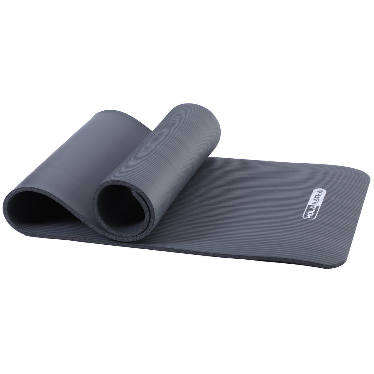 HolaHatha 72 x 24" High Density 0.5" Thick Non Slip Home Workout Yoga Mat, Black - VMInnovations