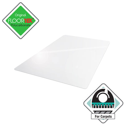 FloorTex Polycarbonate Rectangular Chair mat For Hard Floors 48" X 60"