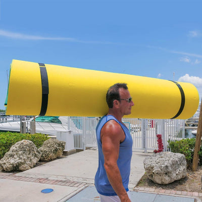 WateRaft 10 x 5 Feet Floating Water Mat, 3 Layer Foam Pad Float Raft, Yellow - VMInnovations