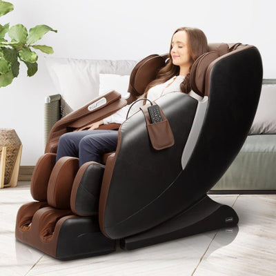 Osaki AmaMedic R7 Full Body Reclining Massage Chair w/ Remote, Brown (Open Box)