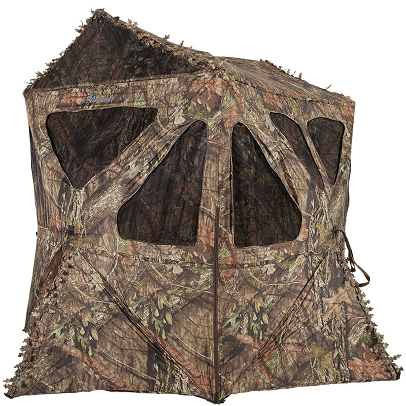 Ameristep Distorter Kick Out 3 Person Ground Hunting Blind,Mossy Oak (Open Box)