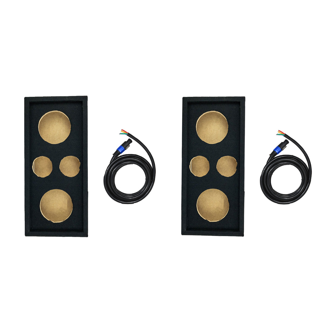 Q Power Chuchero Car Audio Subwoofer Enclosure 8" Mids & 3" Tweeters (2 Pack)