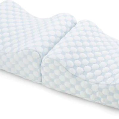 Sleepgram High Density Foam Contour Knee Pillow with Outer Cooling Cover, Gray - VMInnovations