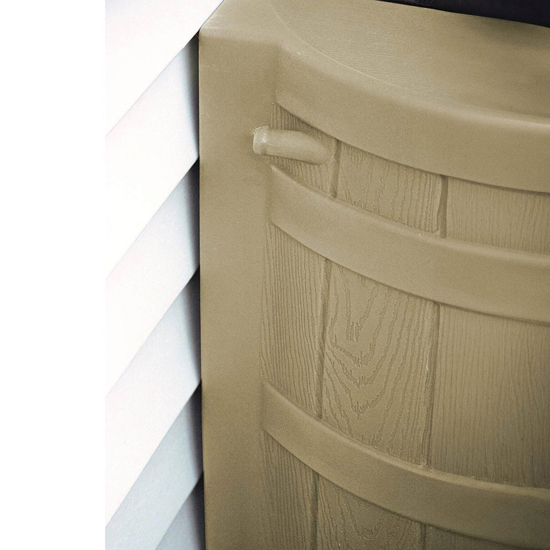 Good Ideas Rain Wizard 50 Gal Plastic Rainwater Collection Barrel, Khaki (Used) - VMInnovations