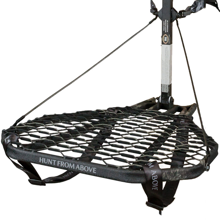 Hawk Mega Combat Hang On Tree Stand, Deer Stand with XL Saddle Hunting Platform - VMInnovations