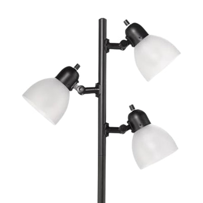 Globe Electric 63 Inch Floor Lamp w/3 Adjustable Rotating LED Spotlights, Black