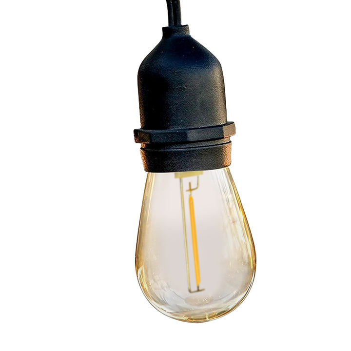 Globe 24 Feet 80 Lumens Dublin LED Vintage String 12 Bulb Light Set w/12 Sockets - VMInnovations