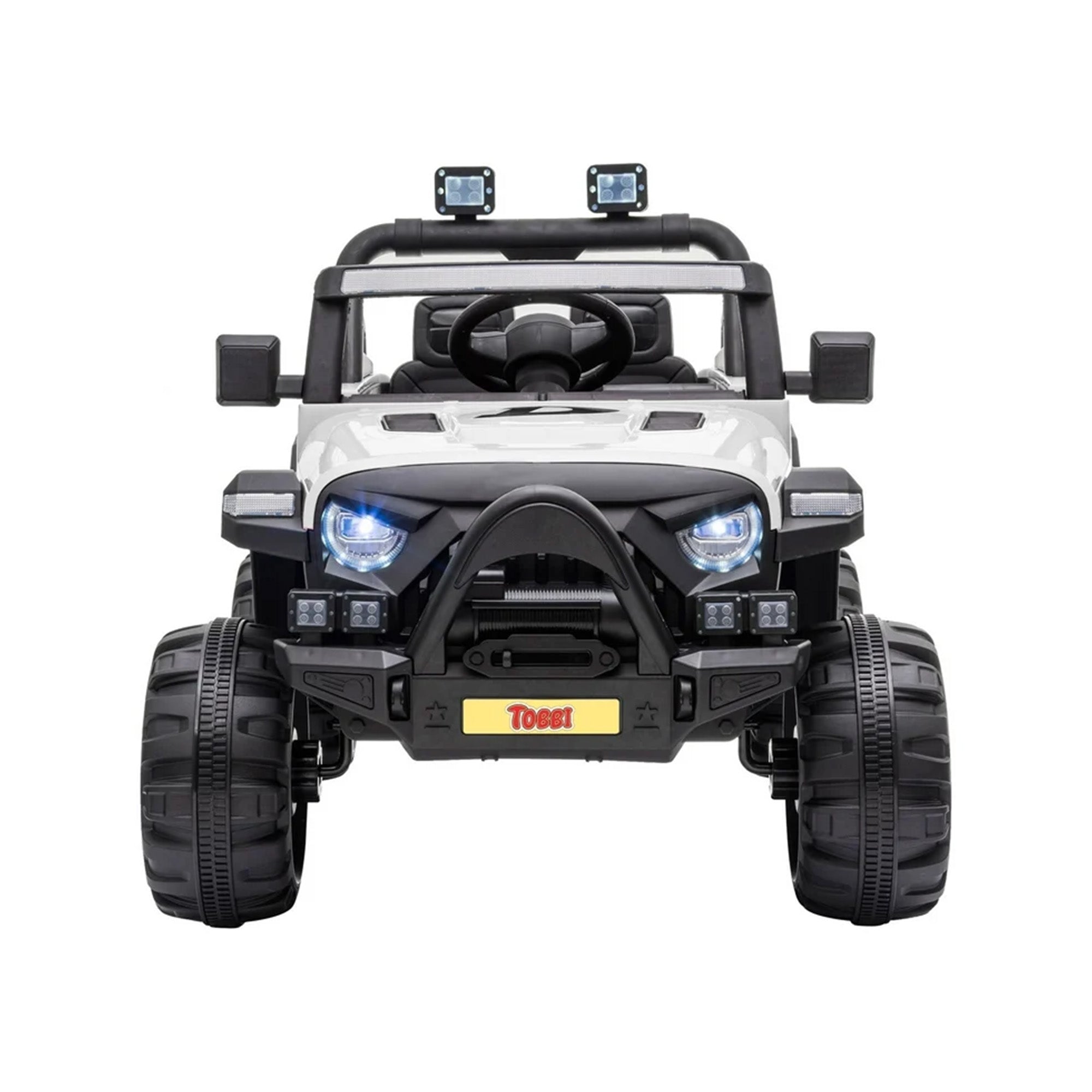 TOBBI 12V Electric Remote Kids Toy Fun Vehicle Ride On Truck, White (For Parts) - VMInnovations