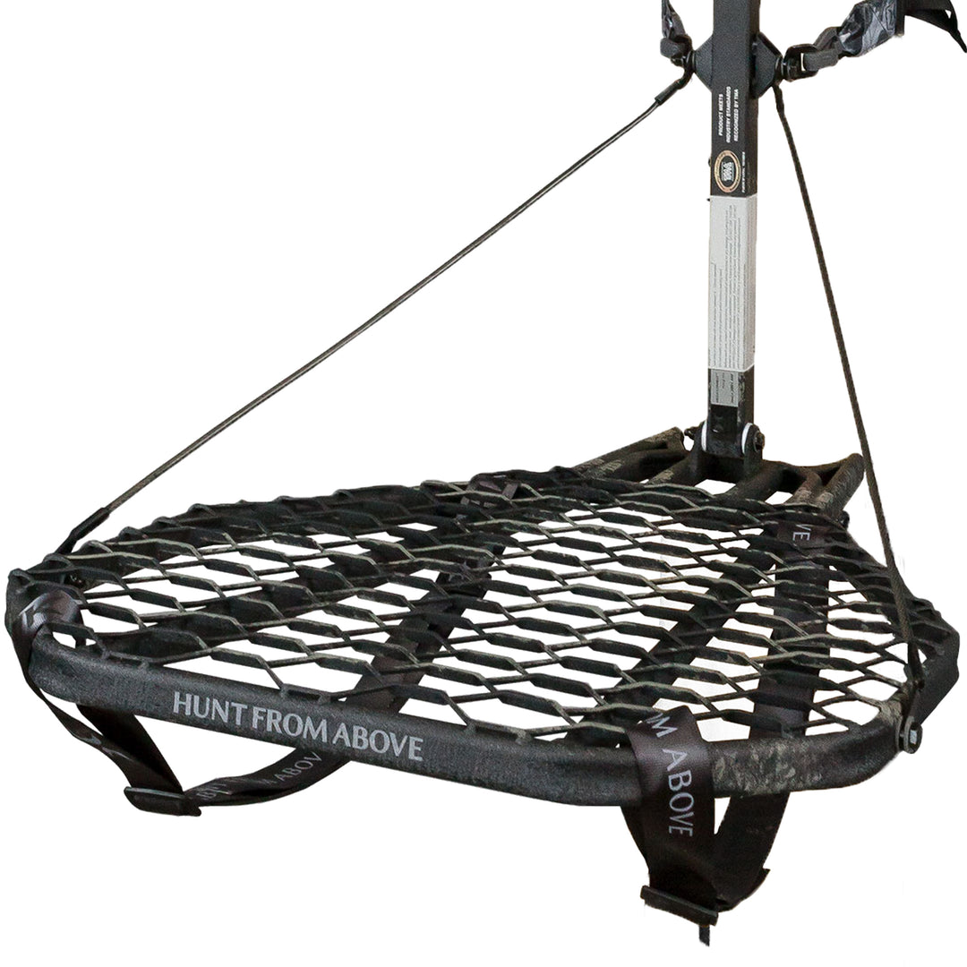 Hawk Mega Combat Hang On Tree Stand, Deer Stand w/ XL Saddle Platform (Open Box)