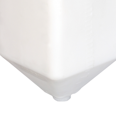 Norwesco 10 Gallon Square Total Drain Tank for Patio, Lawn, and Garden, White