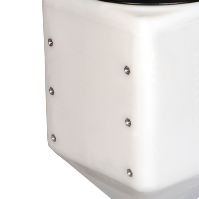 Norwesco 10 Gallon Square Total Drain Tank for Patio, Lawn, and Garden, White