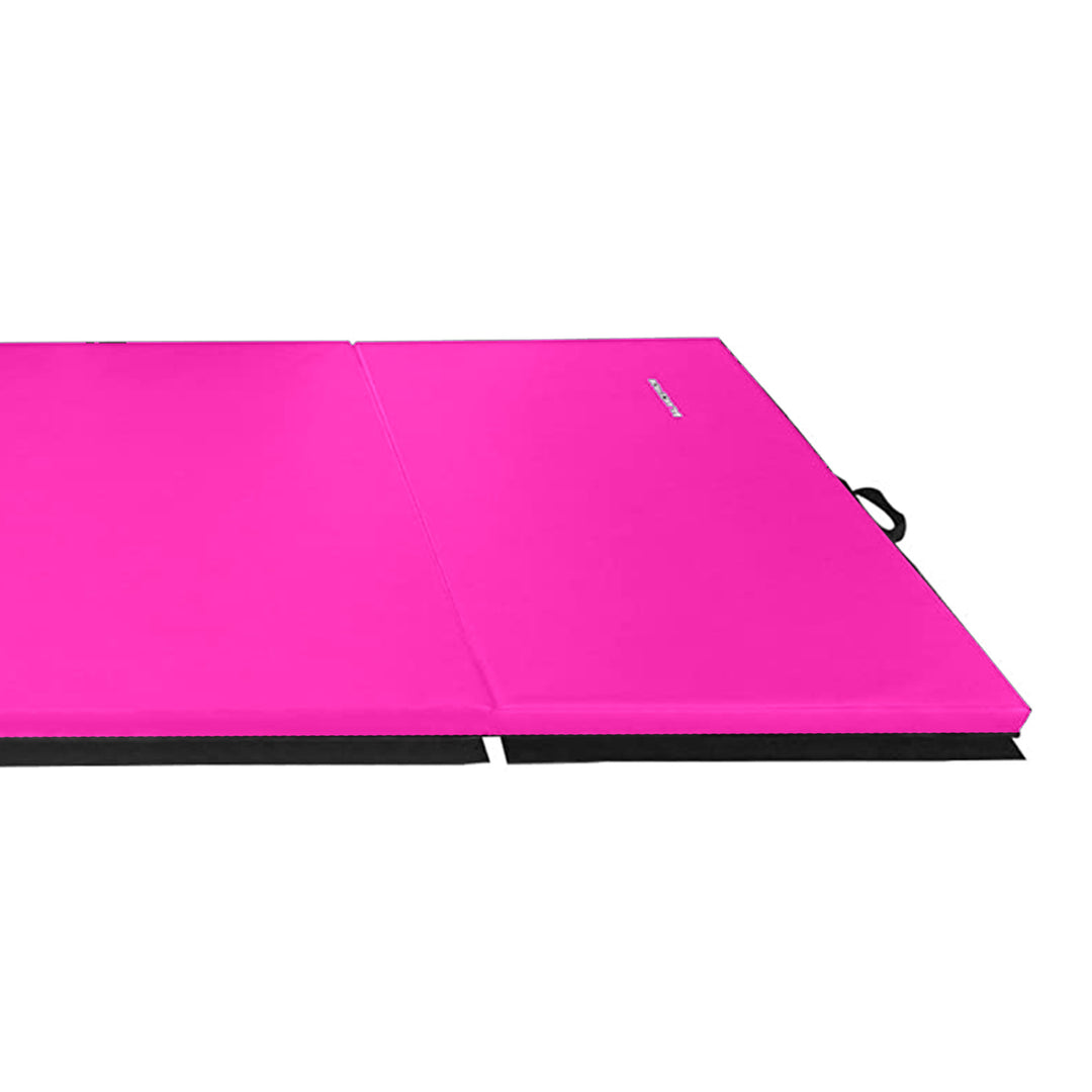 BalanceFrom 4'x6'x2" All Purpose Folding Fitness Gymnastics Gym Mat, Pink (Used)