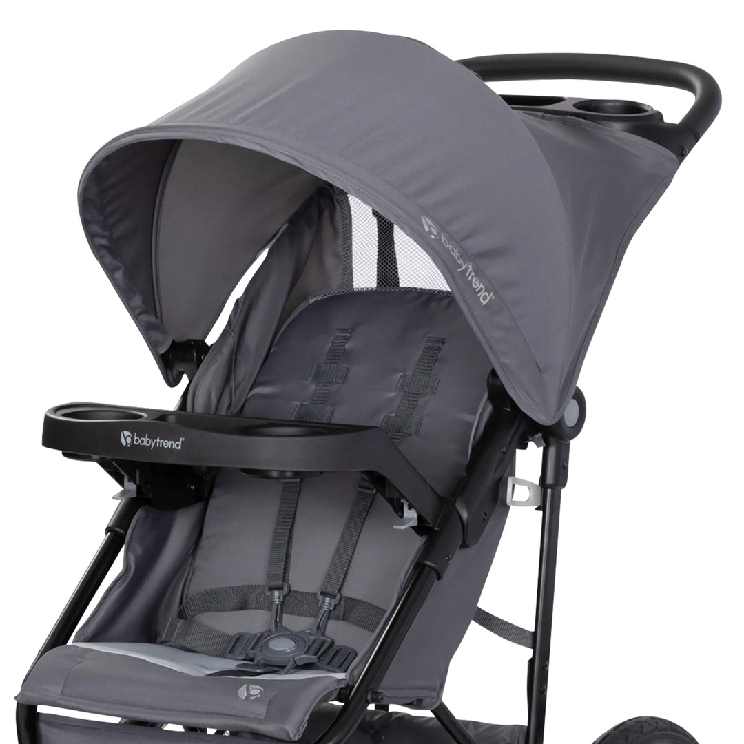 Baby Trend Travel Stroller with Seat, Locking Swivel Wheel, Journey Jogger, Grey