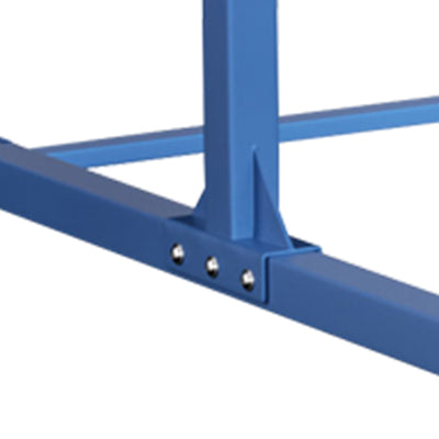 BalanceFrom Fitness 120 x 48 Inch Exercise Mat & Adjustable Gymnastics Bar, Blue - VMInnovations