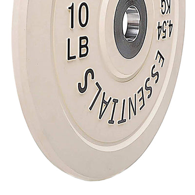 BalanceFrom Everyday Essentials 10lb Olympic Weight Bumper Plate,White(Open Box) - VMInnovations