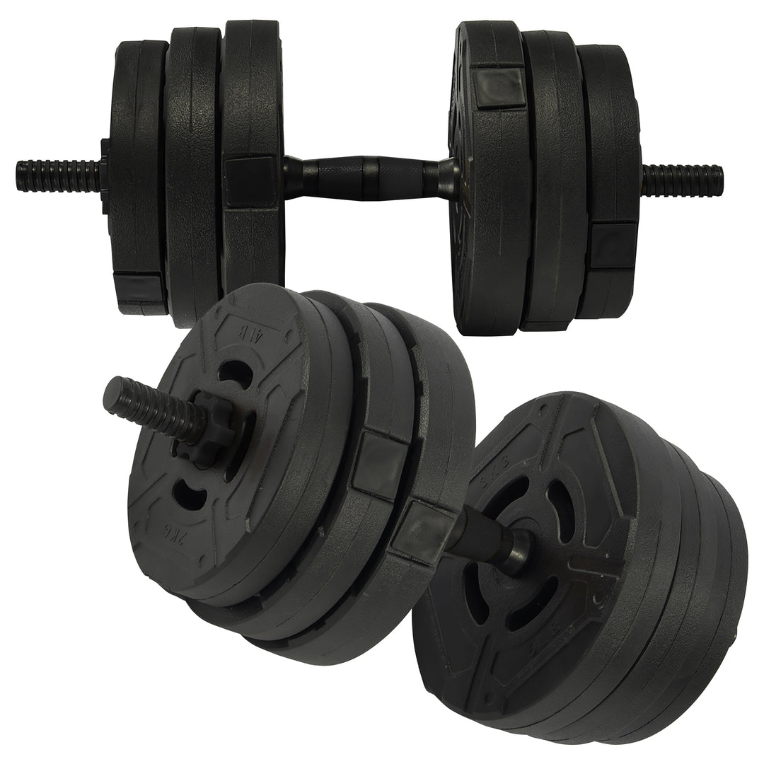 Fitvids 2 in 1 Adjustable Dumbbell Set, 60lbs Free Weights Set with Connector - VMInnovations