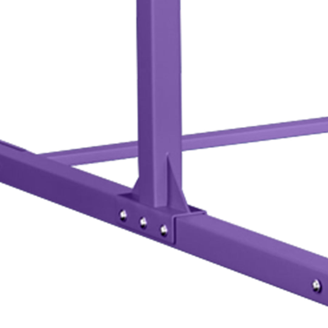 BalanceFrom Fitness 120" x 48" Exercise Mat & Adjustable Gymnastics Bar, Purple