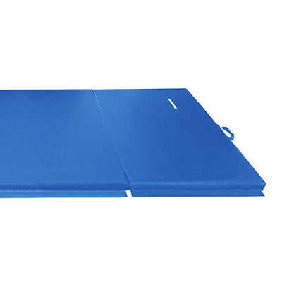 BalanceFrom 4' x 8' x 2" All Purpose Folding Fitness Gymnastics Gym Mat, Blue