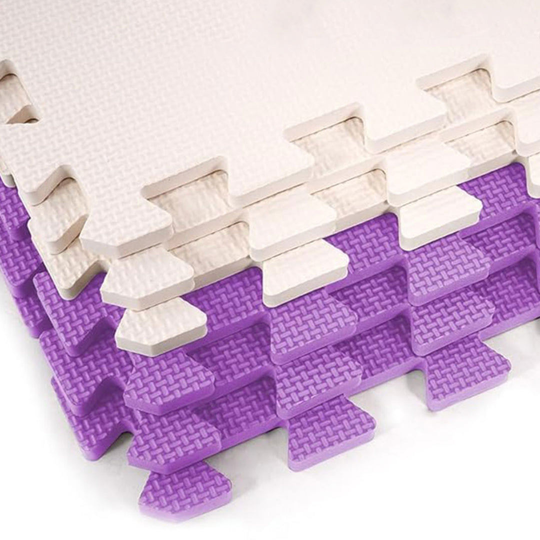 BalanceFrom 16 Tile Thick Interlocking Puzzle Foam Exercise Play Mat (Open Box) - VMInnovations