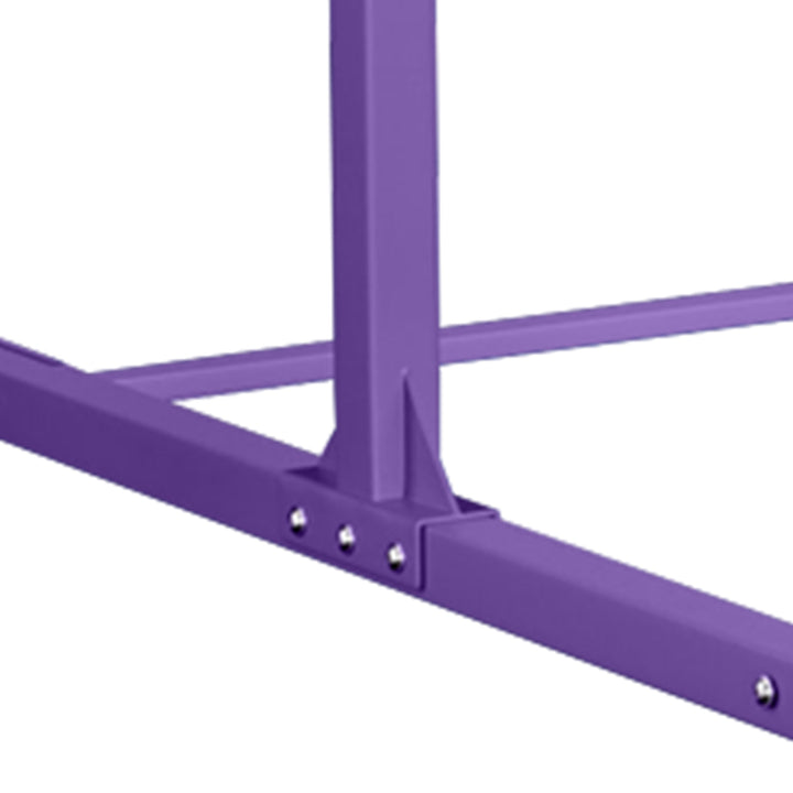 BalanceFrom Fitness 120" x 48" Exercise Mat & Adjustable Gymnastics Bar, Purple - VMInnovations